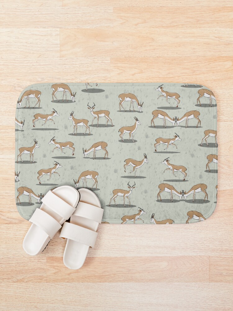 Thumbnail 1 of 6, Bath Mat, Springbok Pattern designed and sold by ekpatterns.
