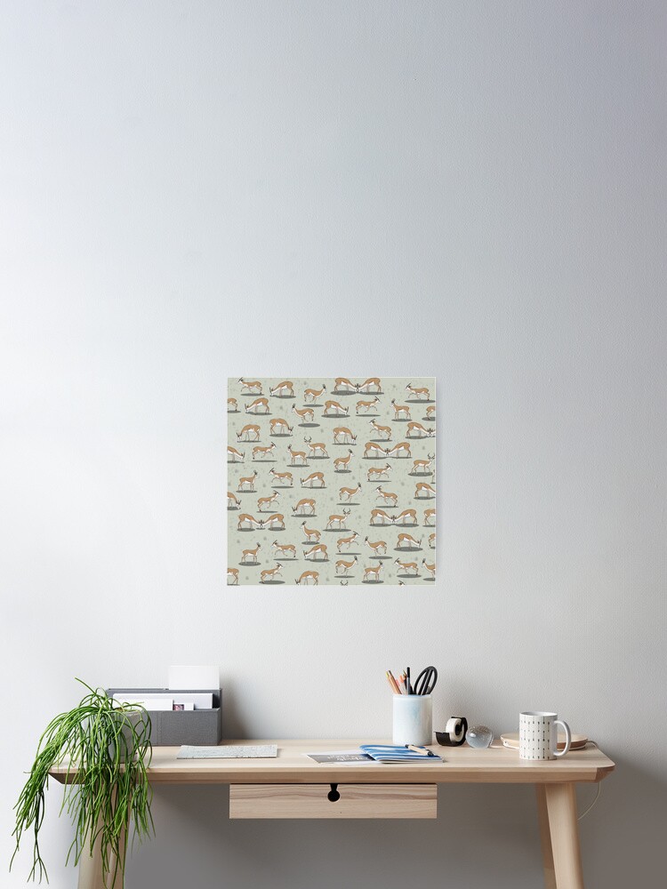 Thumbnail 2 of 3, Poster, Springbok Pattern designed and sold by ekpatterns.