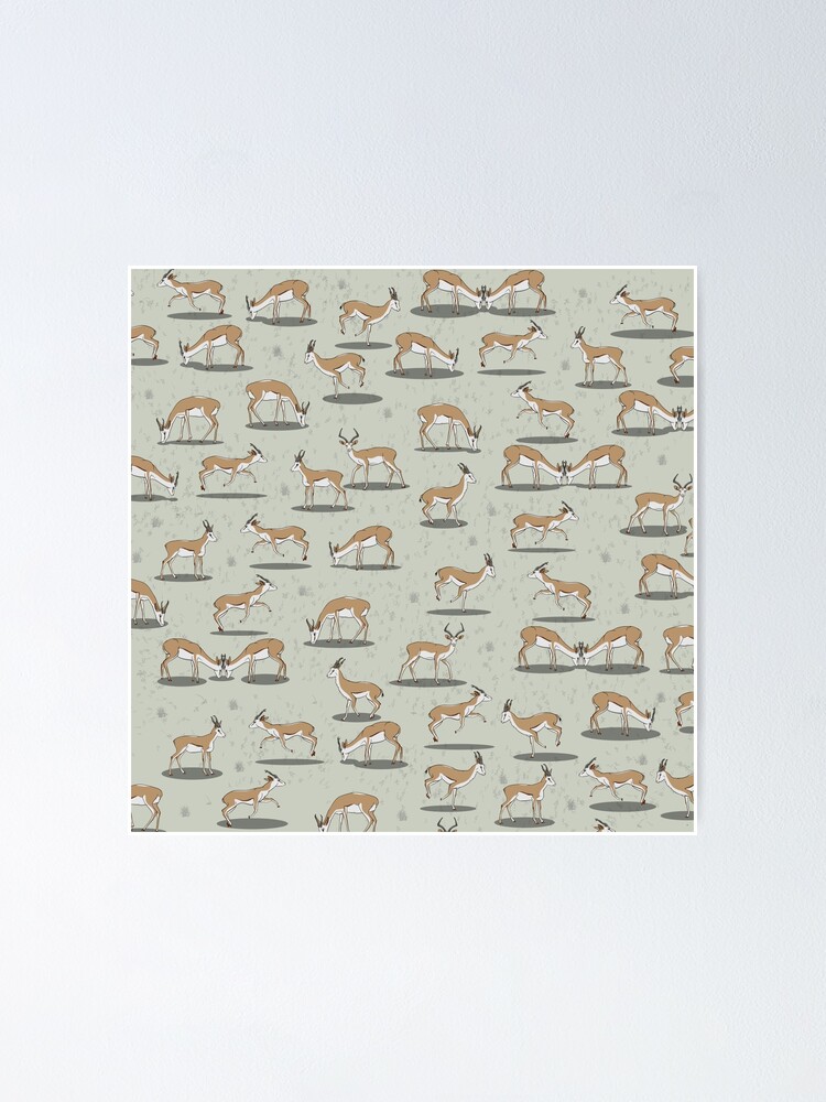 Thumbnail 1 of 3, Poster, Springbok Pattern designed and sold by ekpatterns.