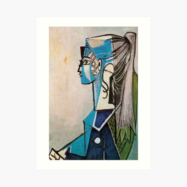 Pablo Picasso | Portrait of Sylvette David in Green Chair Art Print