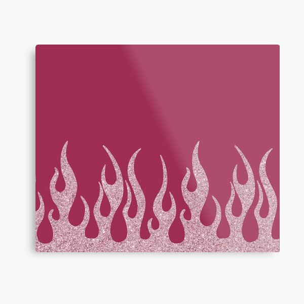 Lila Flammen Tapete Metallbild Von Pastel Paletted Redbubble