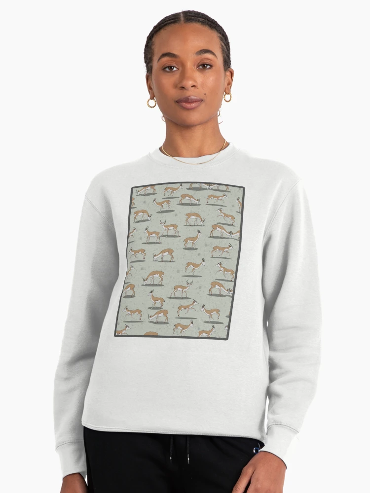 Thumbnail 3 of 6, Pullover Sweatshirt, Springbok Pattern designed and sold by ekpatterns.