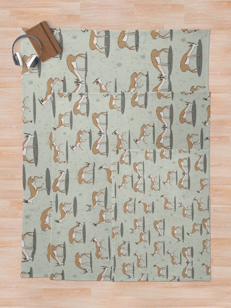Thumbnail 5 of 6, Throw Blanket, Springbok Pattern designed and sold by ekpatterns.