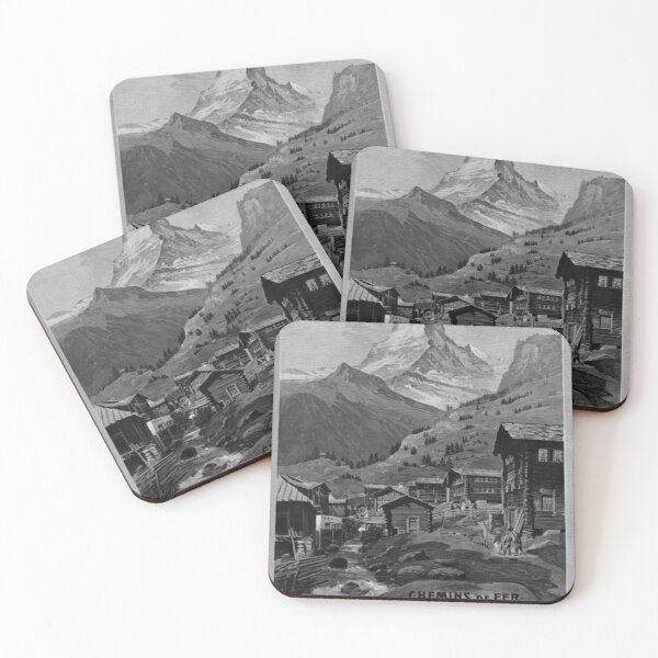 Item preview, Zermatt Noire vintage travel poster designed and sold by stickart-marek.