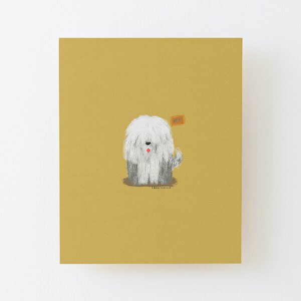 Old English Sheepdog Wood Mounted Print