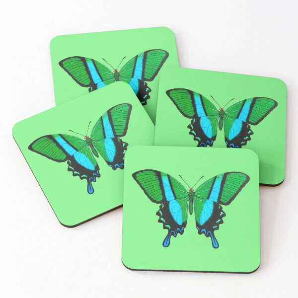 Item preview, Swallowtail Butterfly in Green, Turquoise & Black   designed and sold by Marymarice.