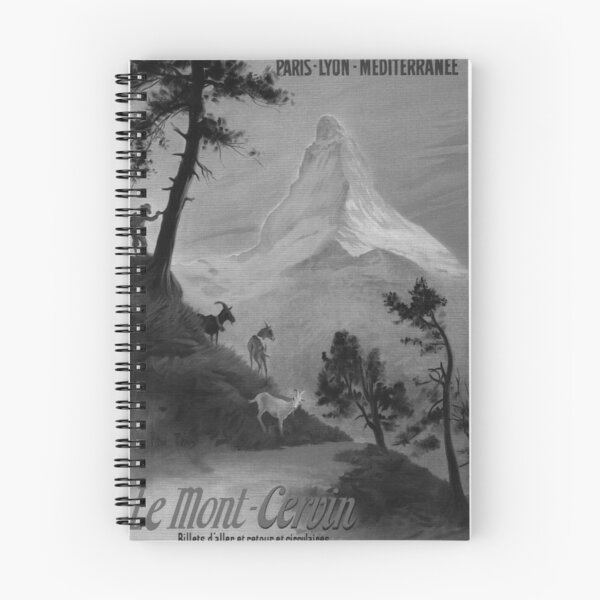 Item preview, Le Mont Cervin Noire vintage travel poster designed and sold by stickart-marek.