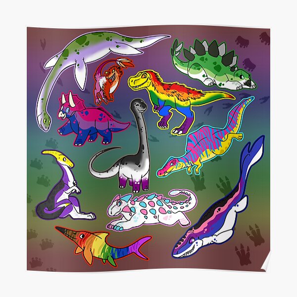 Pride Dinosaurs Poster