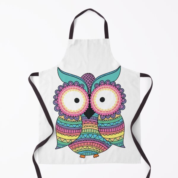 Item preview, Geometric Pastel Rainbow Owl designed and sold by Pink Pineapple Works.