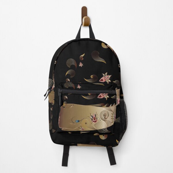 Item preview, Smile Golden Whale with Lotus Flower designed and sold by Nobiya.