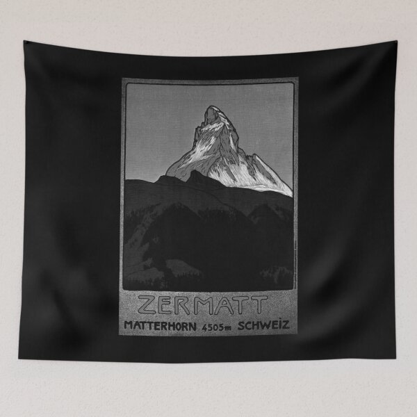 Item preview, Zermatt Noire vintage travel poster designed and sold by stickart-marek.