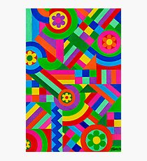 FLOWERS, CIRCLES AND FIGURES Photographic Print