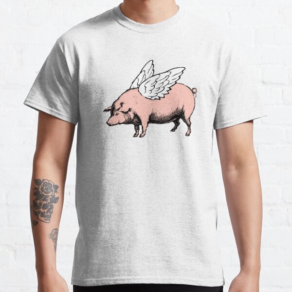 Pig with Wings | Flying Pig | When Pigs Fly | Pigs with Wings | Vintage Pig |  Classic T-Shirt