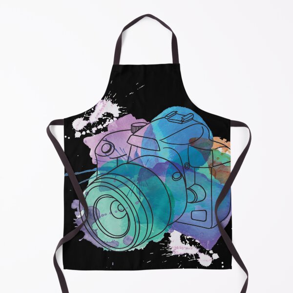 Item preview, Watercolor dSLR on Black designed and sold by Pink Pineapple Works.