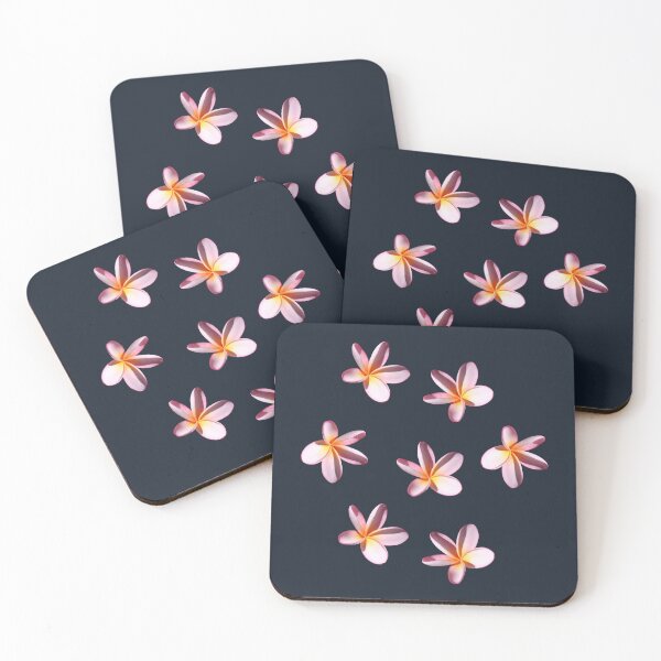 Item preview, Pink Frangipani on Dark Navy Blue designed and sold by STHogan.