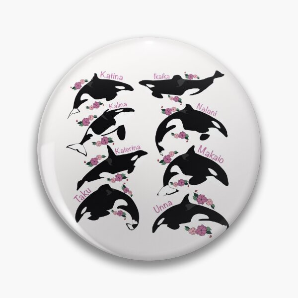 Item preview, Katina the killer whale and her offsprings flower art designed and sold by Animaldesigns24.