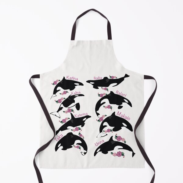 Item preview, Katina the killer whale and her offsprings flower art designed and sold by Animaldesigns24.