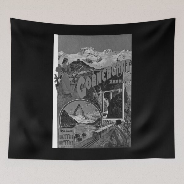 Item preview, Cornergrat Noire vintage travel poster designed and sold by stickart-marek.