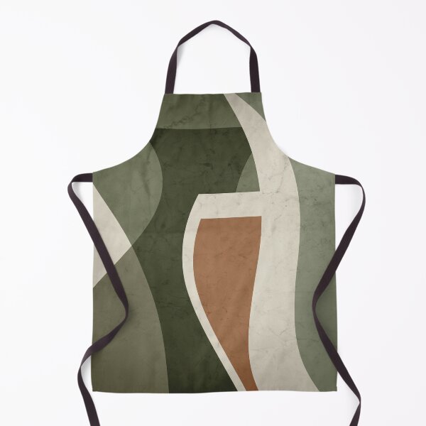 Item preview, Contemporary Abstract Vase Shapes in Sage Green, Cinnamon and Ivory designed and sold by simplydesignart.
