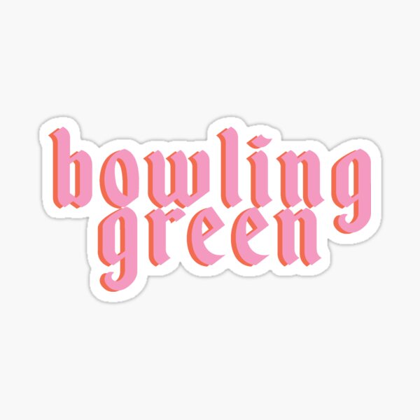 Bowling Green, Ohio - BGSU (Orange and Pink) Sticker