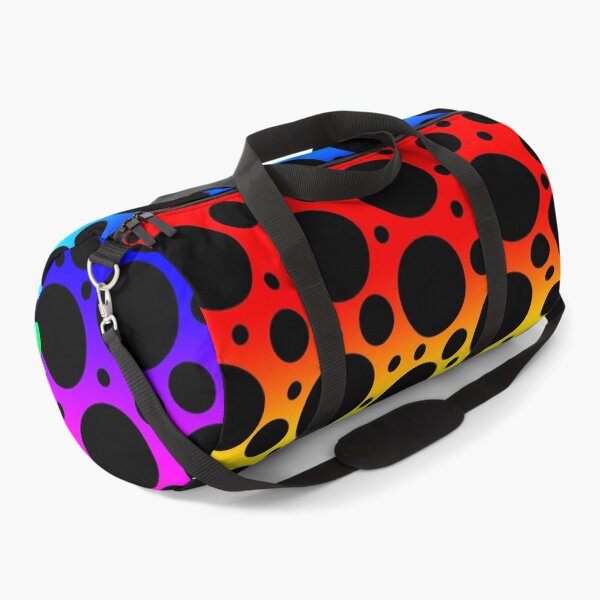 Item preview, Random Polka Dots - Black on Rainbow designed and sold by Whoopsidoodle.