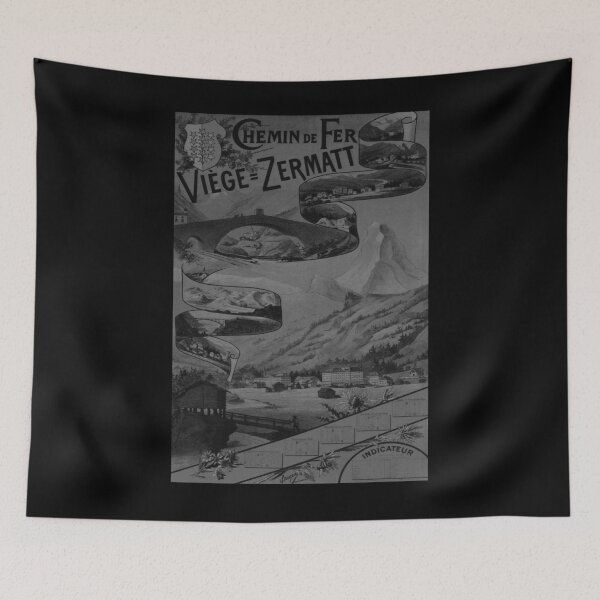 Item preview, Viege Zermatt Noire vintage travel poster designed and sold by stickart-marek.