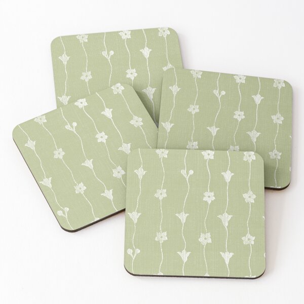 Item preview, Earthy Nile yellow white climbing flowers designed and sold by coverinlove.