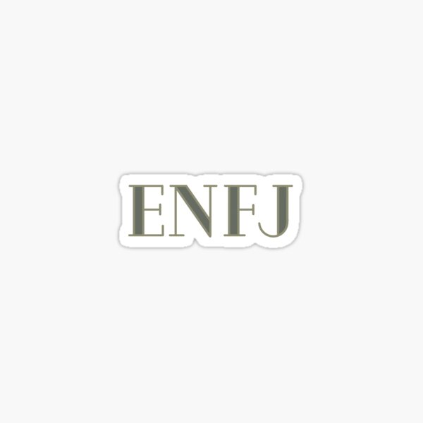 Enfj Lettering Sticker For Sale By Mbtitypes Redbubble