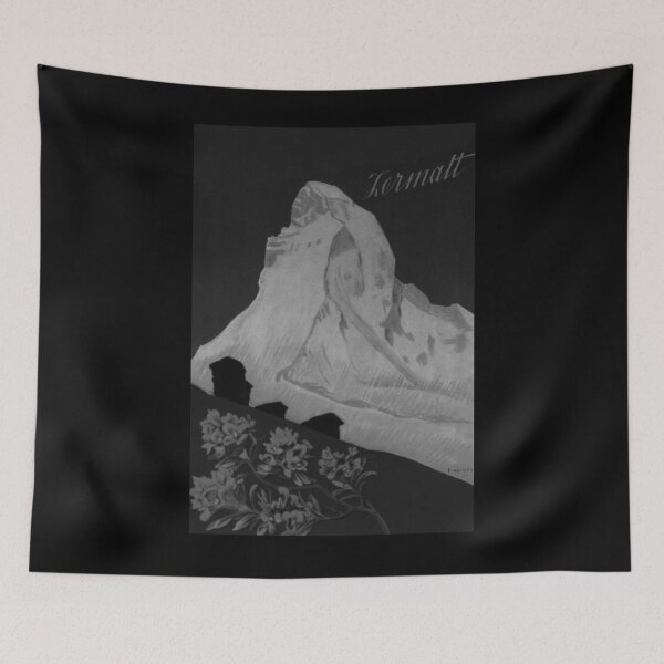 Item preview, Zermatt Noire vintage travel poster designed and sold by stickart-marek.