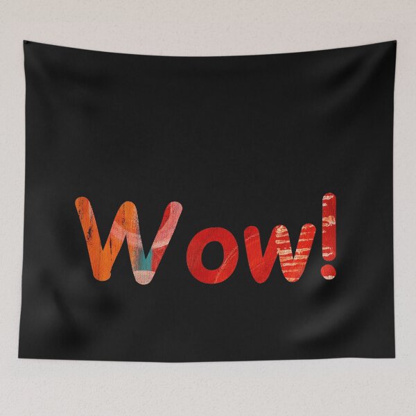 Item preview, Wow Typographic Red Text Graphic designed and sold by NancyMerkle.
