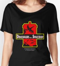 Dinosaurs on a Spaceship Women's Relaxed Fit T-Shirt