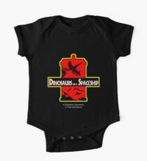 Dinosaurs on a Spaceship One Piece - Short Sleeve