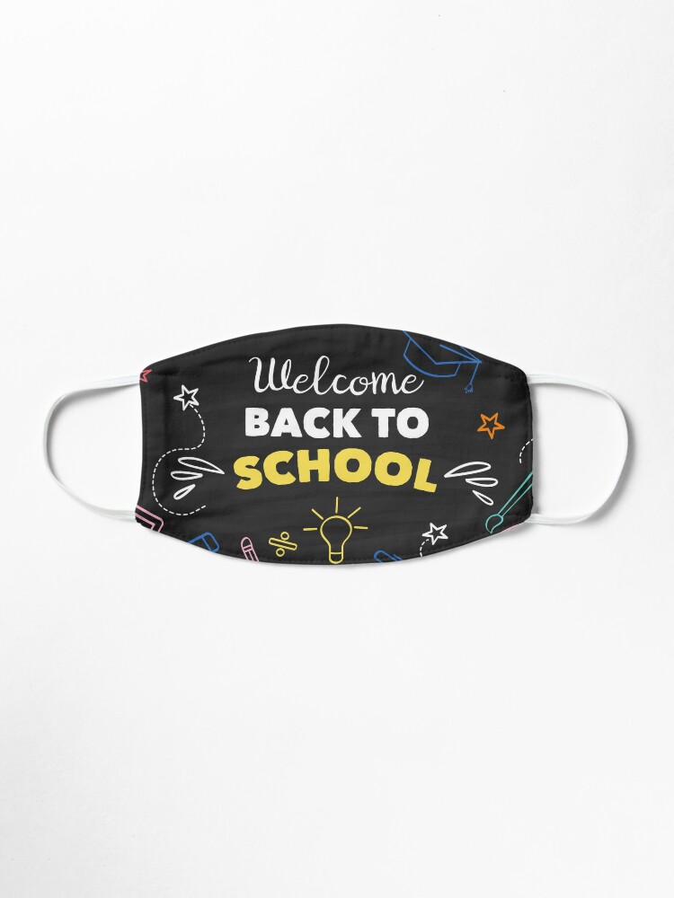 Teacher Student Art Math Science Chalkboard Welcome Back To School Fashion Mask By Jakl59 Redbubble