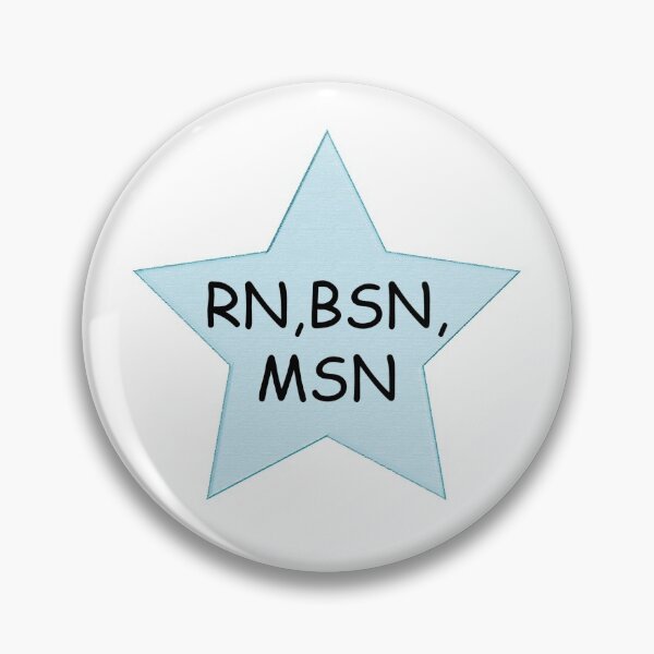 Artikelvorschau, Registered Nurse, BSN, MSN mit Blue Star entworfen und verkauft von ArtsyRabbit.