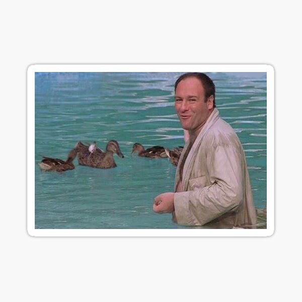 Tony Soprano with Ducks sticker Sticker