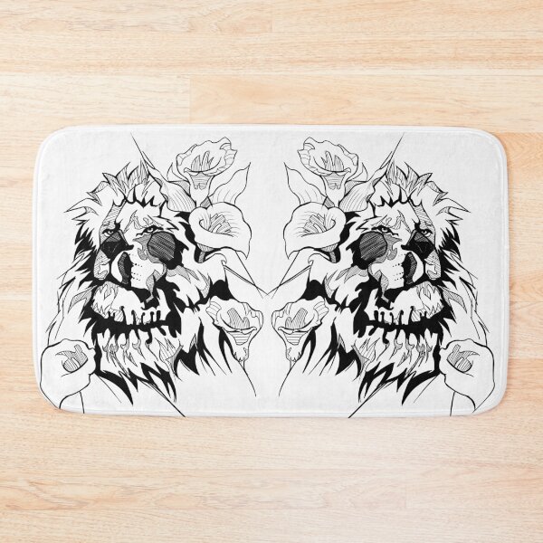 Item preview, Lion skull flowers designed and sold by RafaelLima7.