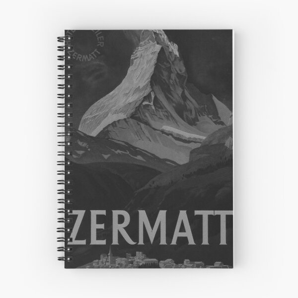 Item preview, Zermatt Noire vintage travel poster designed and sold by stickart-marek.