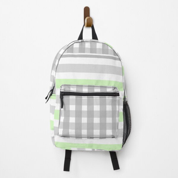 Item preview, Gingham Grey + Stripe II designed and sold by ArtInLifestyle.