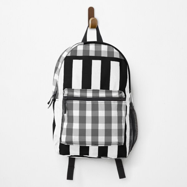 Item preview, Gingham Grey + Stripe designed and sold by ArtInLifestyle.