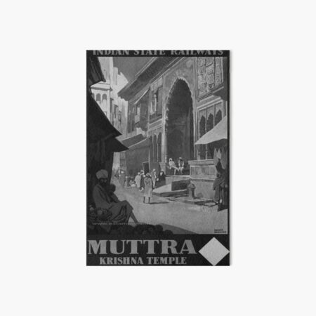 Artikel-Vorschau von Mutra Krishna Temple Noire vintage travel poster, designt und verkauft von stickart-marek.