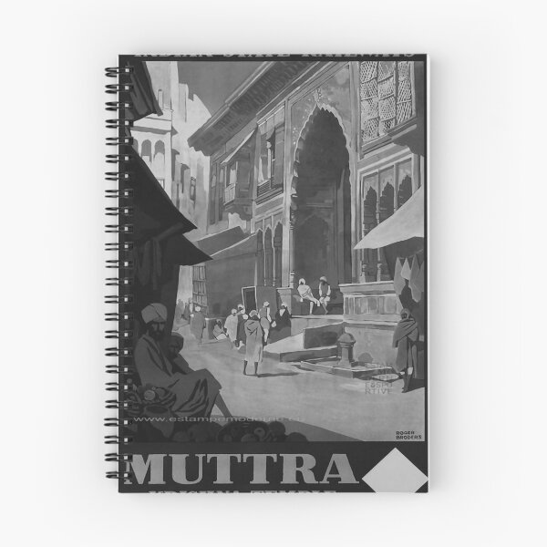 Item preview, Mutra Krishna Temple Noire vintage travel poster designed and sold by stickart-marek.