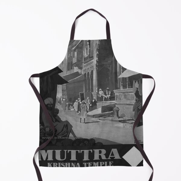 Item preview, Mutra Krishna Temple Noire vintage travel poster designed and sold by stickart-marek.