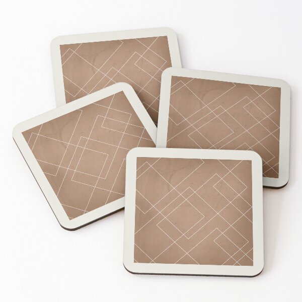 Item preview, Overlapping Diamond Lines on Cinnamon  designed and sold by simplydesignart.