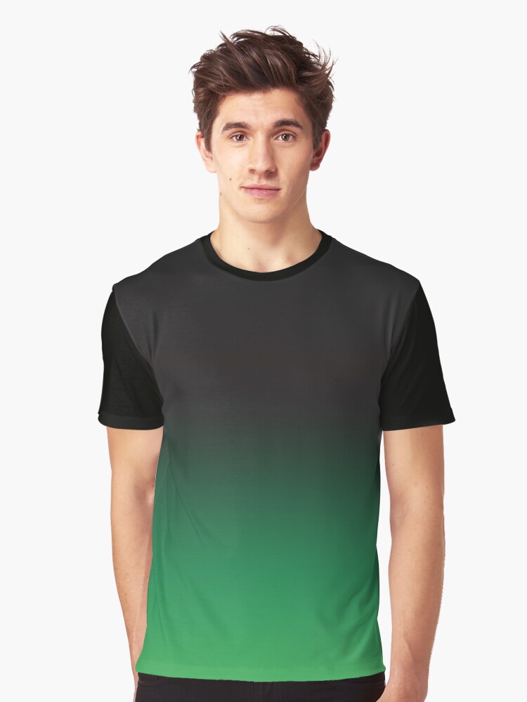 Black to Green Gradient - Ombre" T-shirt for Sale by PicsByDerek | Redbubble | black graphic t-shirts - green graphic t-shirts - gradient t-shirts