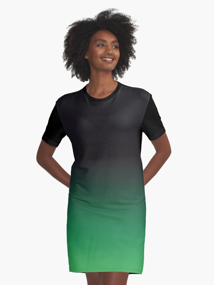 Black to Green Gradient - Ombre Graphic T-Shirt for Sale by