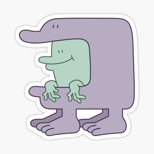 2 Little Creachers (Purple and Green) Sticker