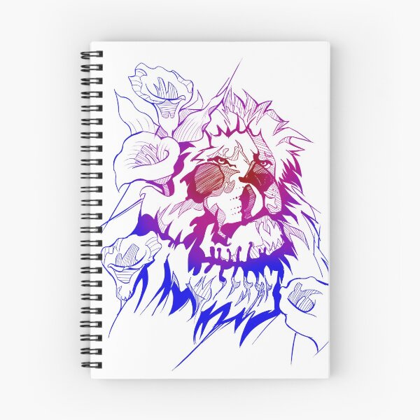 Item preview, Lion skull flowers colors designed and sold by RafaelLima7.