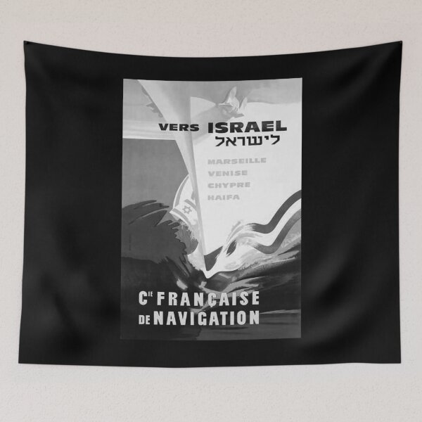 Item preview, Vers Israel Noire vintage travel poster designed and sold by stickart-marek.