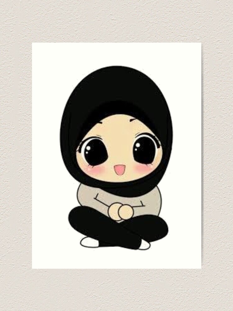Woman in black hijab illustration, Muslim Islam Hijab Manga Anime