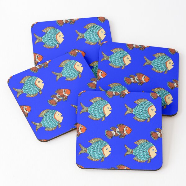 Item preview, Retro colorful fish, clown fish pattern designed and sold by timg58.